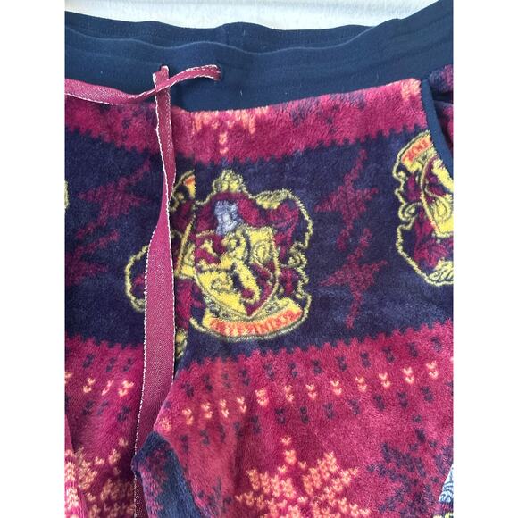 Harry Potter Hogwarts Gryffindor Crest Sleepwear Pants Large Womans Sweats Comfy - Picture 6 of 6